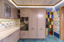 Corner kitchen interior with pencil case