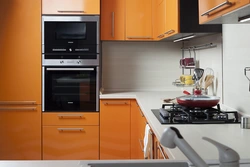Built-in oven in the kitchen interior