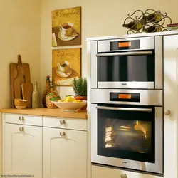 Built-in oven in the kitchen interior