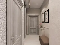 Beige color combination in the hallway interior
