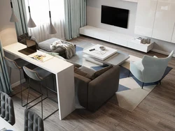 Table In A Small Living Room In The Interior