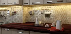 Интерьер кафель фартук кухни