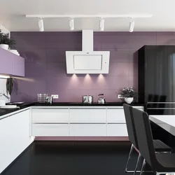 Kitchen design with full-wall hood
