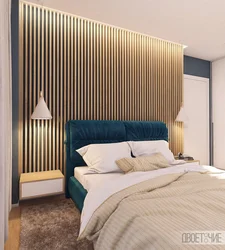 Bedrooms with wooden slats design