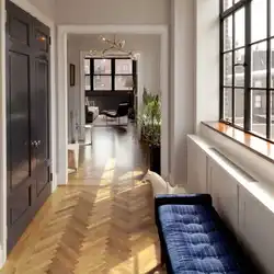 Hallway with window interior design