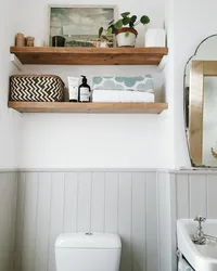 Bathrooms With Wooden Shelves Photo