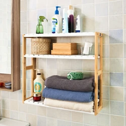 Bathrooms With Wooden Shelves Photo