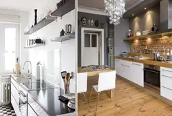 Одноуровневая кухня фото