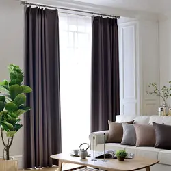 Photo curtains living room plain