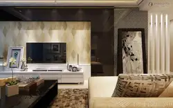 Living Room TV Wallpaper Photo