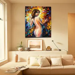 Paintings for bedroom interior on canvas