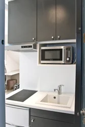 Photos of modern kitchens with a built-in microwave