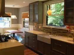 Kitchen interior straight with window