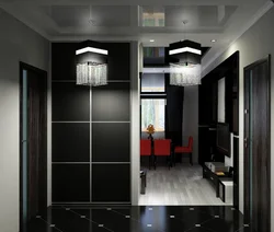 Hallway design dark floor