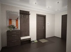Hallway design dark floor