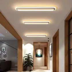 Suspended ceiling lighting design in the hallway