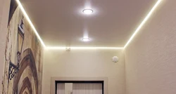 Suspended ceiling lighting design in the hallway