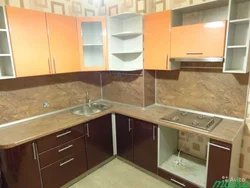 Kitchen with uneven wall photo