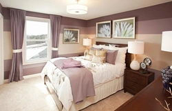 Color combination in the bedroom interior: beige, what color goes with it