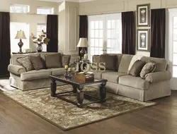 Classic corner sofa in the living room interior