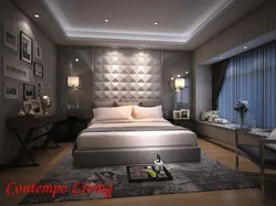 3d панели в интерьере спальни