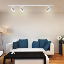 Track systems in the bedroom interior