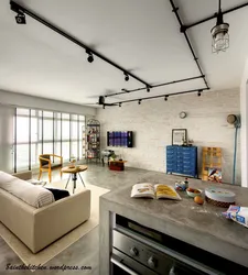 Track systems in the bedroom interior