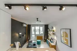 Track systems in the bedroom interior