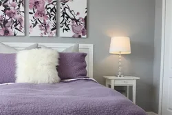 Тарҳи хоб бо бистари lilac