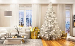 New Year's interior in the living room photo
