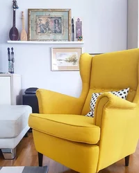 Yellow Armchair In The Living Room Photo