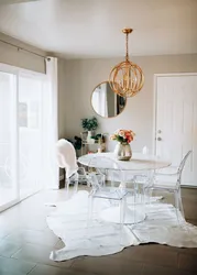 Transparent kitchen chairs in the interior
