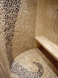 Ванна бөлмесінің дизайны қиыршық тастар