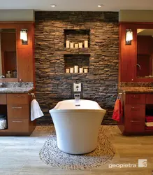 Bathroom design pebbles