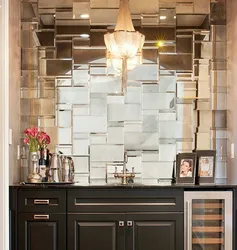 Kitchen Design With Mirror Tiles