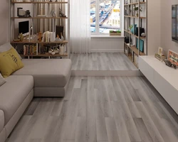 Light linoleum in the living room photo