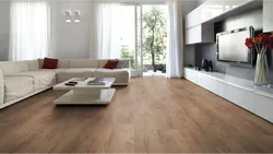 Light linoleum in the living room photo