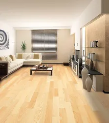 Light linoleum in the living room photo