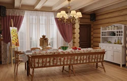 Russian kitchen interior at home