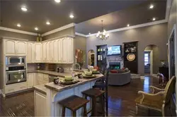 American kitchen living room design