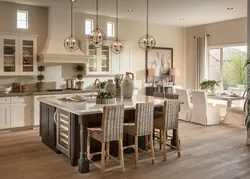 American kitchen living room design
