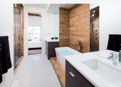 Bathroom Interior White With Wood