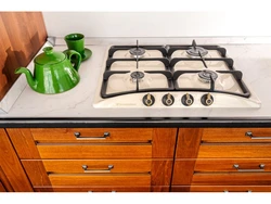 Hob in the kitchen interior photo