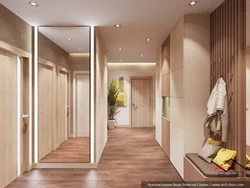 Hallway design with parquet