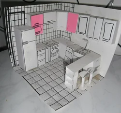 Paper kitchen interior