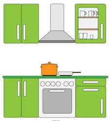 Paper kitchen interior