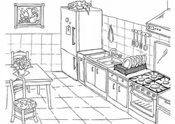 Paper kitchen interior