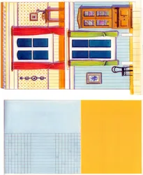 Paper kitchen interior