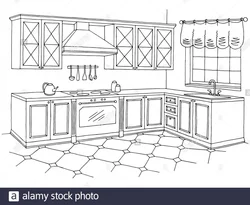 Paper kitchen interior