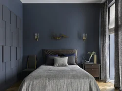 Interior With Blue Wardrobe In The Bedroom